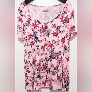 Torrid L/XL Pink Fit and Flare Top